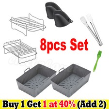 8PCS Silicone Air Fryer Liner