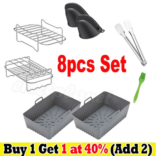 8pcs silicone air fryer - 8pcs, liner