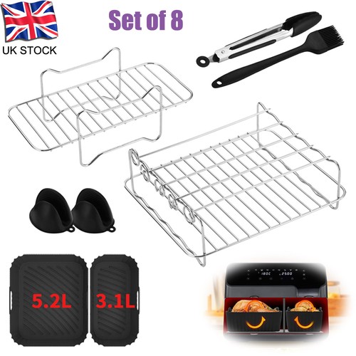 8pcs air fryer rack grills - rack, &