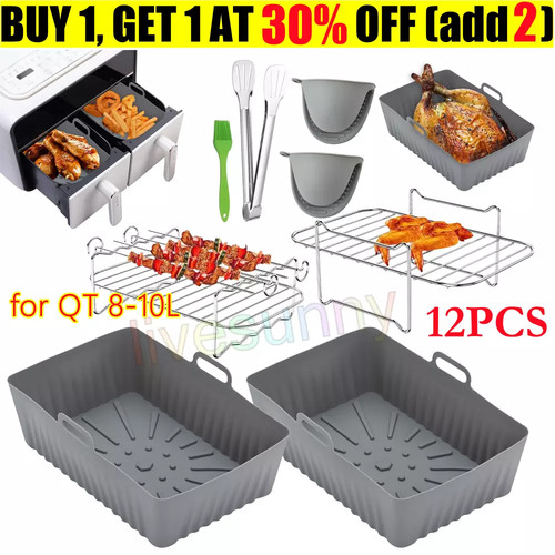 12x silicone air fryer liners - air,