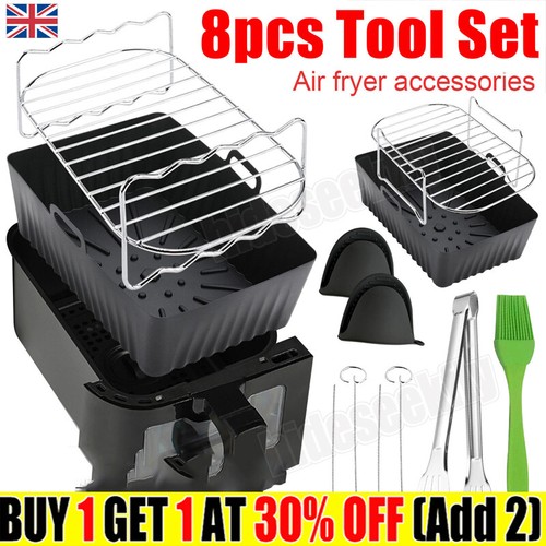 8pcs silicone air fryer liner - silicone,